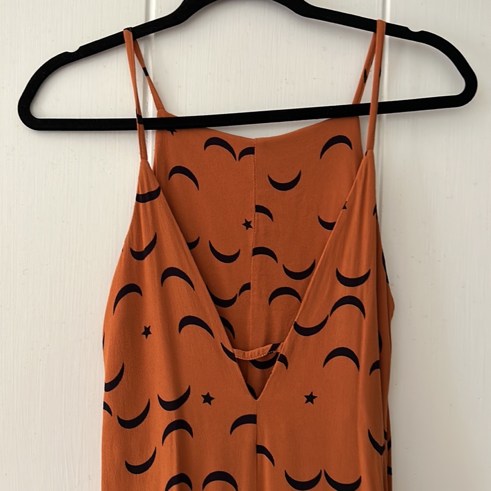 Ava Sky Orange and Black Jumpsuit - Picture 4 of 6